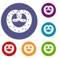 Pretzels icons set