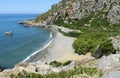 Preveli beach from above Royalty Free Stock Photo