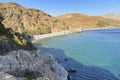 Preveli beach and Libyan sea. Crete. Greece Royalty Free Stock Photo