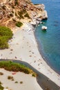 Preveli beach vertical Royalty Free Stock Photo