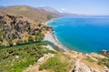 Preveli palm beach on Crete island, Greece