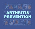 Prevent arthritis word concepts banner