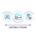 Prevent data breach loop concept icon Royalty Free Stock Photo
