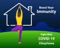 Prevent yourself from CoronaVirus. Boost your immunity and fight with covid-19. Stay home Stay safe from 2015-nCov.