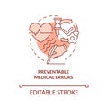 Preventable medical errors terracotta concept icon Royalty Free Stock Photo