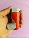 Preventative and treatment drug inhaler for asthma sufferers Royalty Free Stock Photo