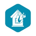 Preventing fire icon, simple style