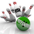 Prevention Bowling Ball Strike Risk Pins Safety Security Royalty Free Stock Photo