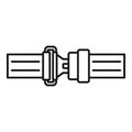 Prevention seatbelt icon, outline style