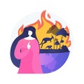 Prevention of wildfire abstract concept vector illustration.