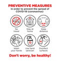 Preventive measures against coronavirus