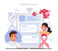 Preventive oncology online service or platform. Cancer disease