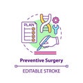 Preventive surgery concept icon