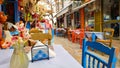 prevezza city alleys seitan pazar area in spring greece Royalty Free Stock Photo