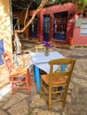 prevezza city alleys seitan pazar area in spring greece