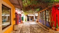 prevezza city alleys seitan pazar area in spring greece