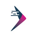 Modern fast motion speed arrow color logo design Royalty Free Stock Photo
