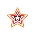 Creative art color star line logo design Royalty Free Stock Photo