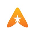 Arrow triangle star motion color bright logo design