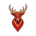 Artistic beauty deer logo design