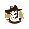 Farner cowboy logo design Royalty Free Stock Photo
