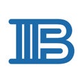 B letter building pillar logo template