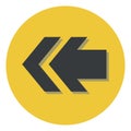 Previous arrow button, icon Royalty Free Stock Photo