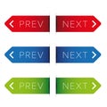 Previous next button sign Royalty Free Stock Photo