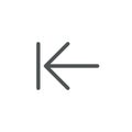 Previous step flat color ui icon