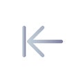 Previous step flat gradient color ui icon