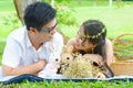 Prewedding photo of asian young couple