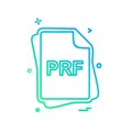 PRF file type icon design vector Royalty Free Stock Photo