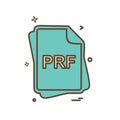 PRF file type icon design vector Royalty Free Stock Photo