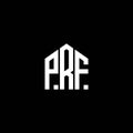 PRF letter logo design on BLACK background. PRF creative initials letter logo concept. PRF letter design Royalty Free Stock Photo