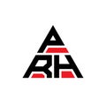 PRH triangle letter logo design with triangle shape. PRH triangle logo design monogram. PRH triangle vector logo template with red Royalty Free Stock Photo