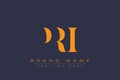 PRI abstract letter logo design Royalty Free Stock Photo