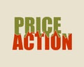 Price action text Royalty Free Stock Photo