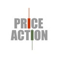 Price action text Royalty Free Stock Photo