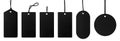 Price black tags isolated on a transparent background. Black Friday