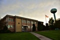 Price county courthouse Phillips wisconsin at dusk