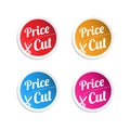 Price Cut Stickers Royalty Free Stock Photo