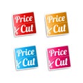 Price Cut Stickers Royalty Free Stock Photo