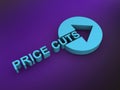 price cuts word on purple