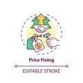 Price fixing concept icon Royalty Free Stock Photo