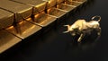 Rising gold prices on the stock market Royalty Free Stock Photo