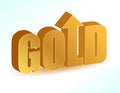 Price increase in gold. Royalty Free Stock Photo
