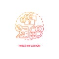 Price inflation red gradient concept icon Royalty Free Stock Photo