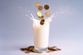 the price of milk Royalty Free Stock Photo