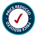 price reduced stamp on white