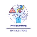 Price skimming concept icon